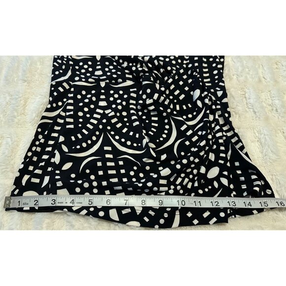 Worthington Geometric Blouse Cap Sleeve Polyester Blend Women's Size Petite S - Picture 11 of 13